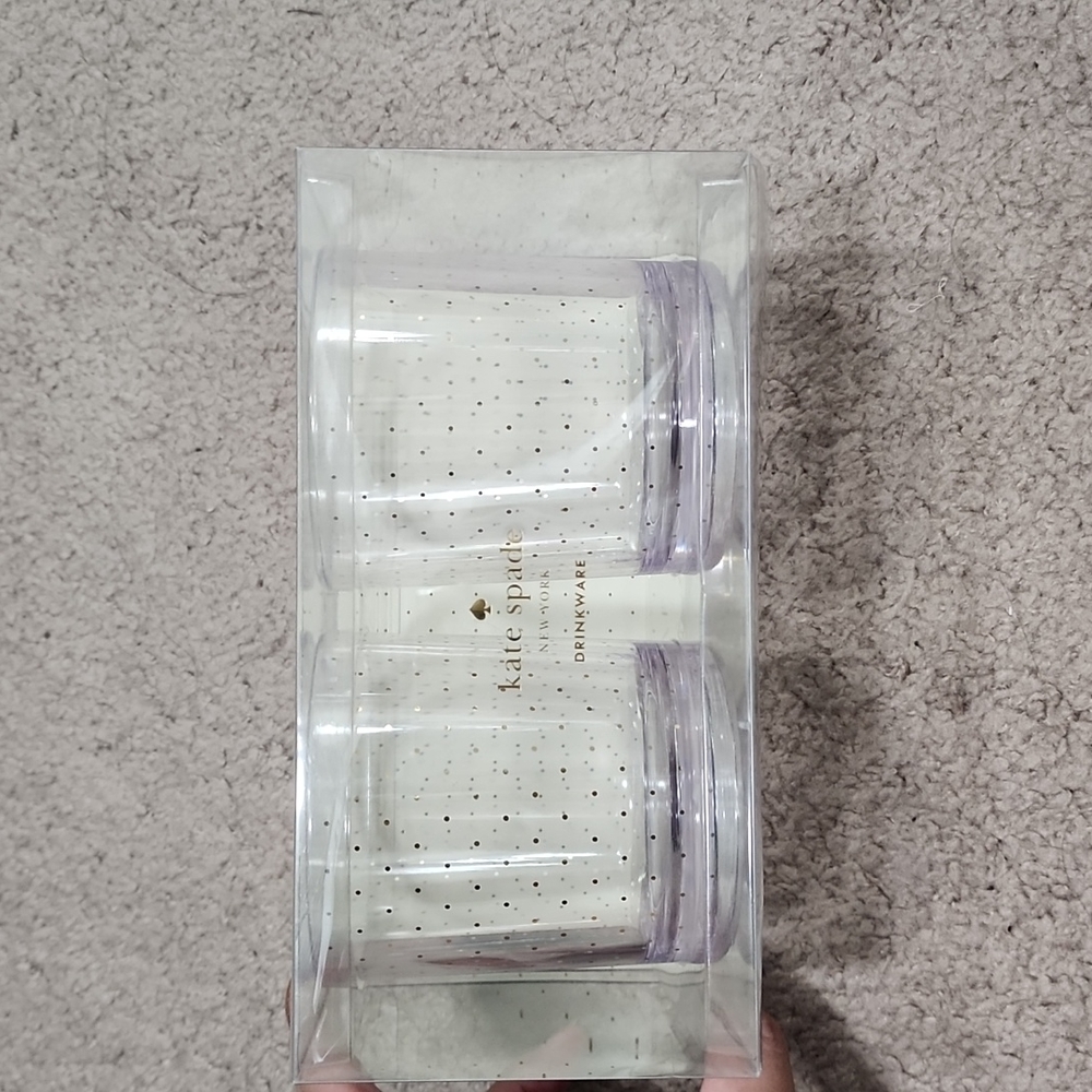 ♠️NIB Kate Spade Gold Dot Drinkware - Picture 2 of 5